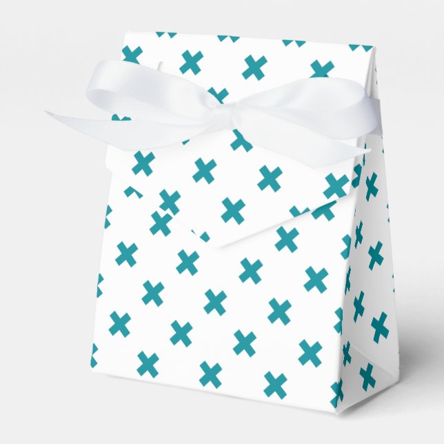 Ballotins Crochets turquoises sur blanc (Verso)