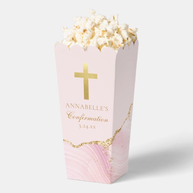 Ballotins Croix de Confirmation Élégante Popcorn de Fête Ros (Sauté)