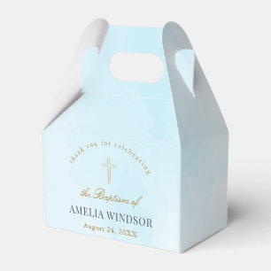 Ballotins Croix d'or simple élégant Baptême Christening