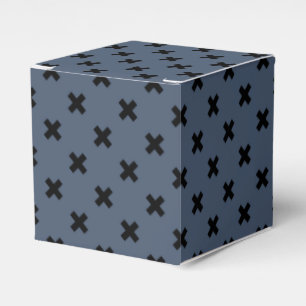 Ballotins Croix noire coutures sur bleu-gris