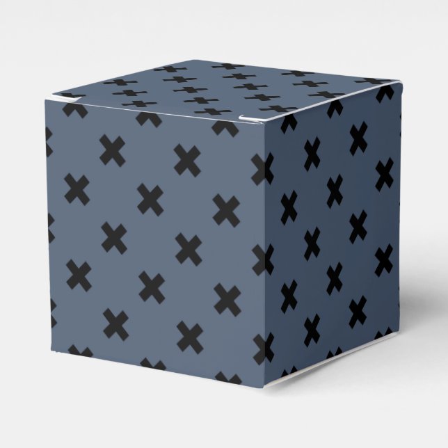 Ballotins Croix noire coutures sur bleu-gris (Verso)