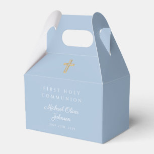 Ballotins Croix religieuse bleue élégante pour garçon de pre
