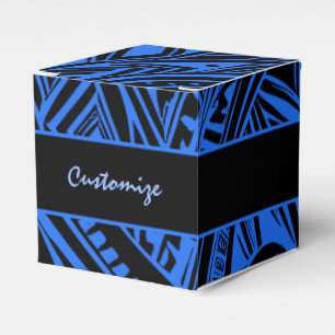 Ballotins Cube Abstraite Tribale Noire Et Bleue