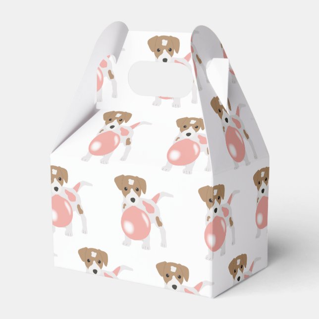 Ballotins Cube Bubble Gum Chien Chien Chiot Poussant Bubble (Verso)
