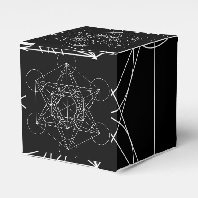 Ballotins Cube de Métatron noir et blanc (Verso)