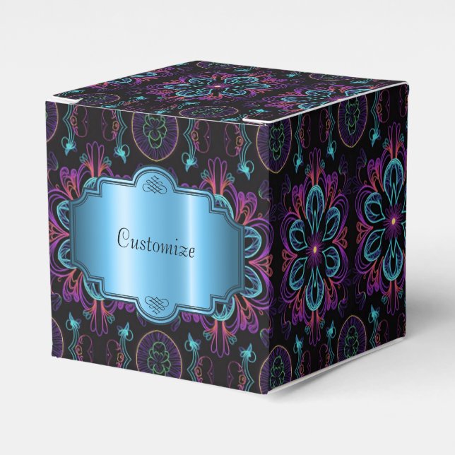Ballotins Cube florale Abstraite vibrante (Verso)