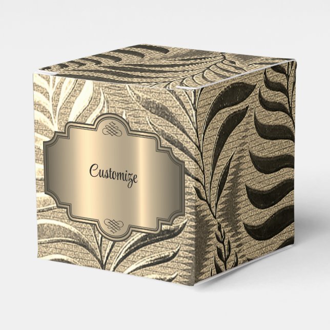 Ballotins Cube Motif Feuille d'or (Verso)