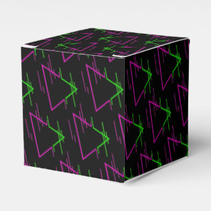 Ballotins Cube Motif géométrique Retro Neon