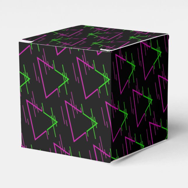 Ballotins Cube Motif géométrique Retro Neon (Verso)