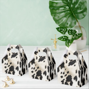 Ballotins Cuir de vache Sud-Ouest noir blanc or
