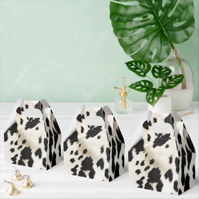 Ballotins Cuir de vache Sud-Ouest noir blanc or (Multiple)
