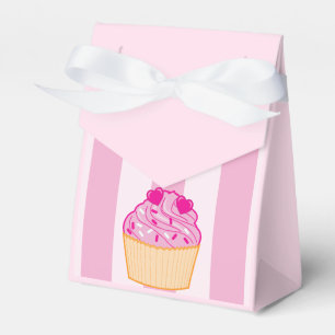 Ballotins Cupcake avec deux coeurs Fête des mariées boîte de