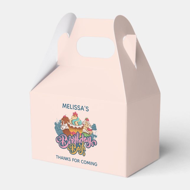 Ballotins Cupcakes de style rétro Sweet Dessert Anniversaire (Verso)