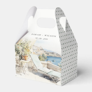 Ballotins Curfu Grèce Mariage de paysage aquarelle