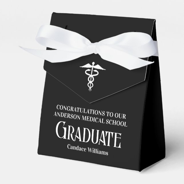 Ballotins Custom Medical School Black White Graduation Party (Verso)