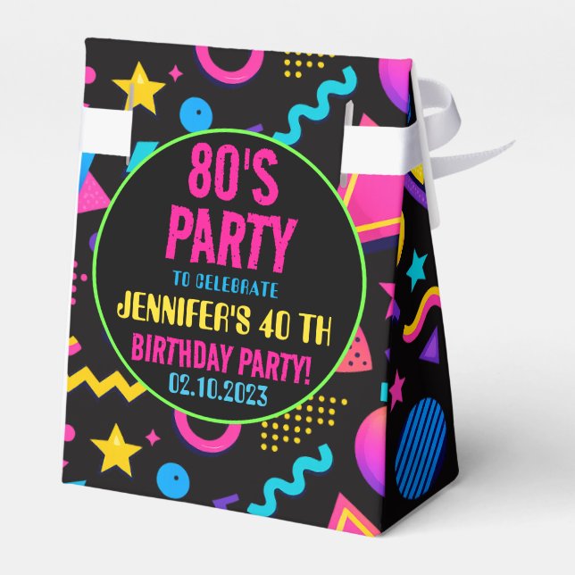 Ballotins Custom Retro Neon 80’s Birthday – Fun Adult  (Arrière)