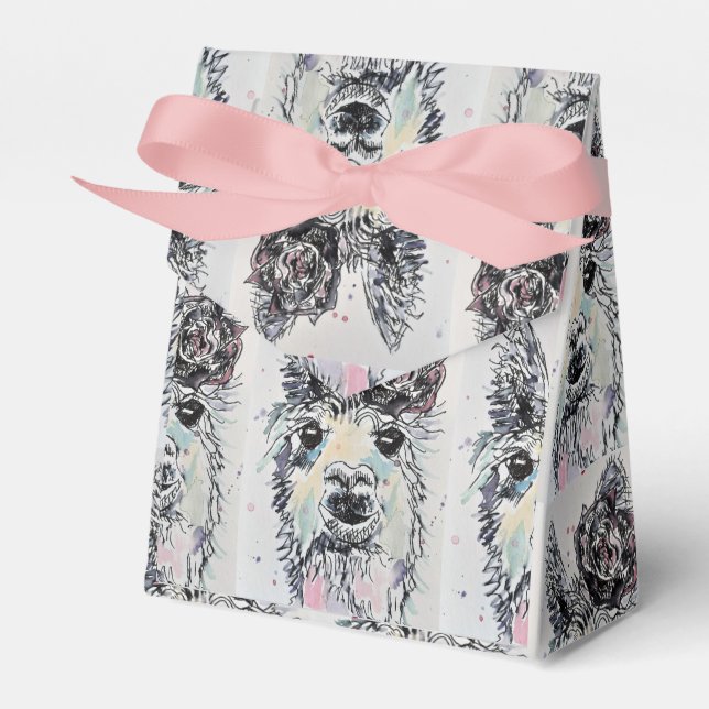 Ballotins Cute Alpacca Llama Filles Ballotin de gâteau d'ann (Verso)