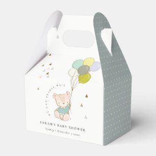 Ballotins Cute Aqua Bearly Wait Bear Baby shower de ballon