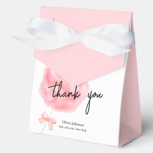 Ballotins Cute Aquarelle Douce Bow Coton Baby shower bonbon (Recto)