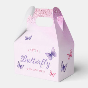 Ballotins Cute Aquarelle Papillon violet fille Baby shower