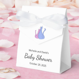 Ballotins Cute Baby shower Chat Twins Bleu rose