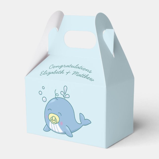 Ballotins Cute baleine Baby shower Kawaii (Verso)