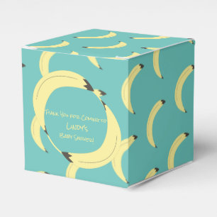 Ballotins Cute Banana Bunch Baby shower Turquoise Motif