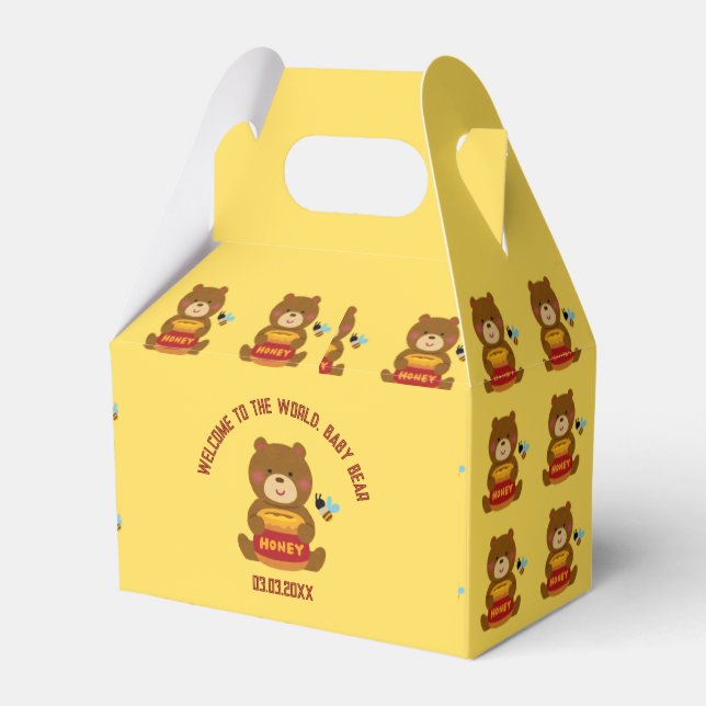 Ballotins Cute Bear thème Baby shower garçon (Verso)