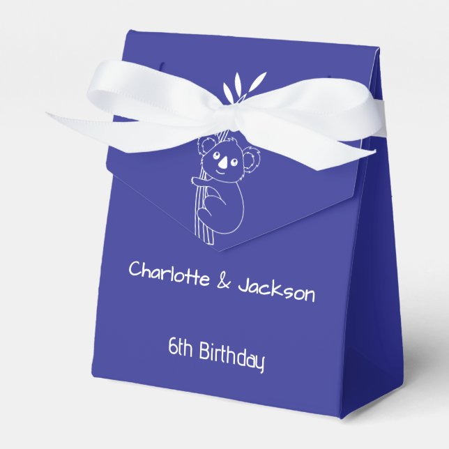 Ballotins Cute Blue Australian Animals Anniversaire (Verso)