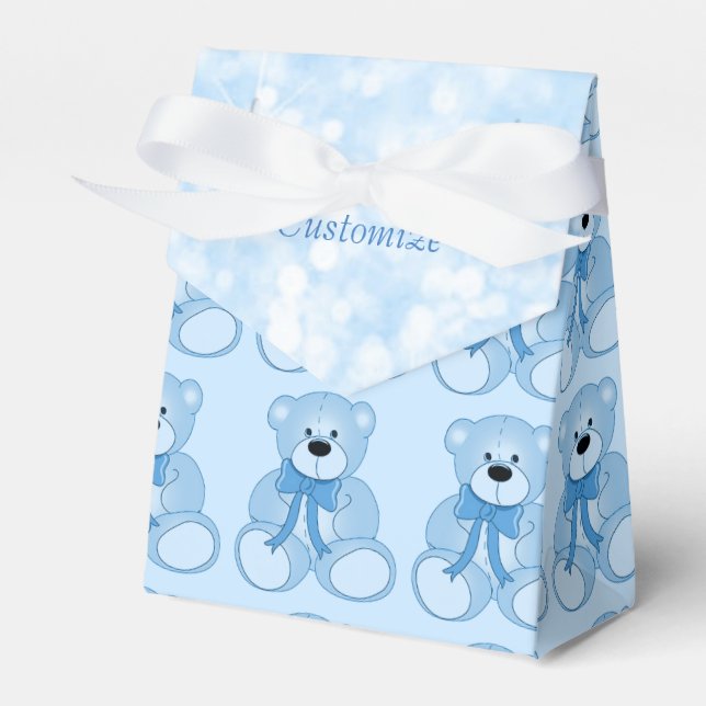 Ballotins Cute Blue Teddy Bear Motif Ballotin (Verso)