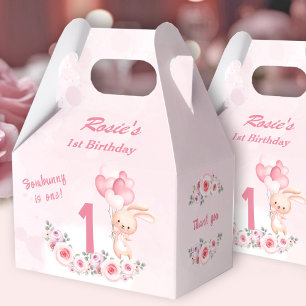 Ballotins Cute Bunny rose 1er Anniversaire Fille Printemps F