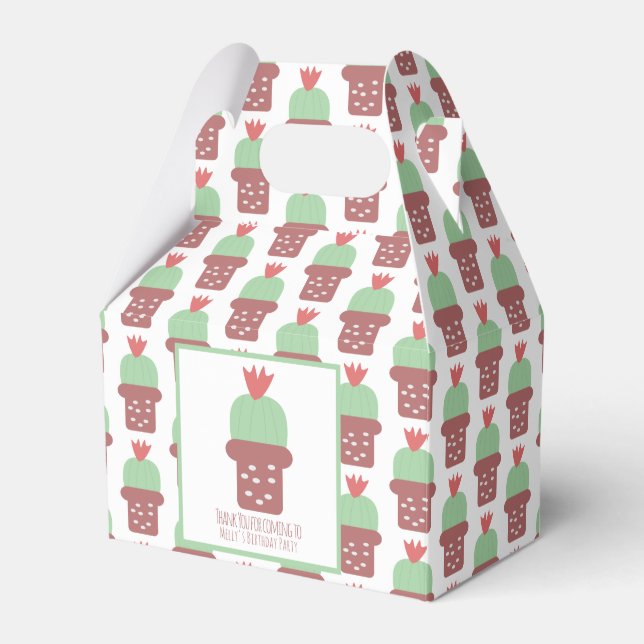 Ballotins Cute Cactus Plante Anniversaire Merci (Verso)