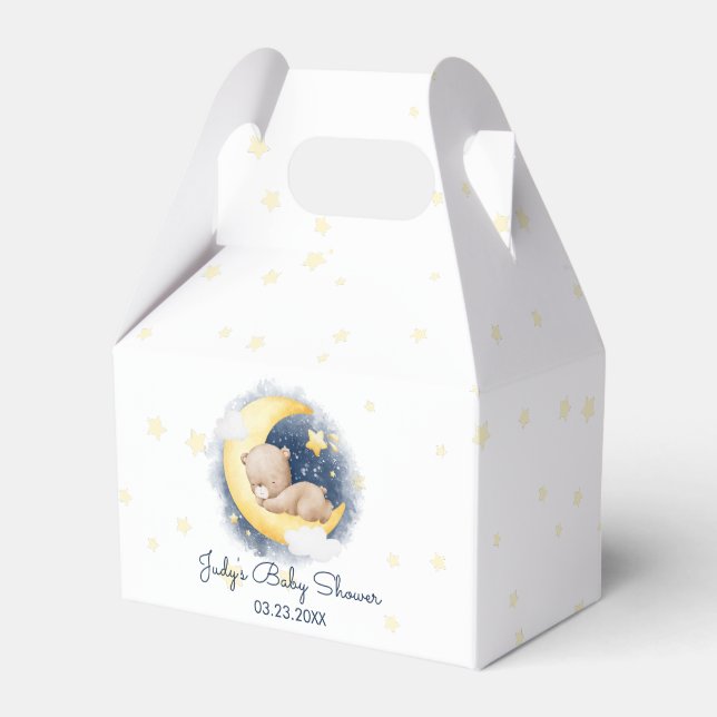 Ballotins Cute Crescent Moon Teddy Bear Baby shower (Verso)