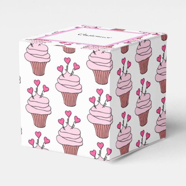 Ballotins Cute Cube Pink & White Cupcakes Cube 2 (Verso)