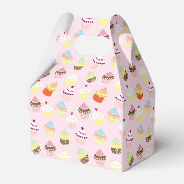 Ballotins Cute Cupcakes Motif Pastel Rose (Verso)