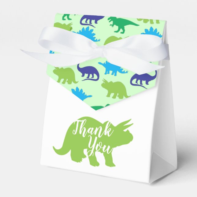 Ballotins Cute Dinosaur Baby shower Dino Blue et Green Boy (Verso)