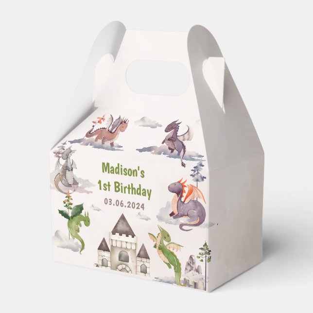 Ballotins Cute Dragon 1ère fête d'anniversaire (Verso)