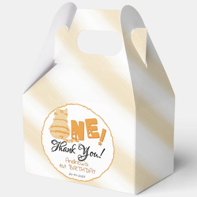 Ballotins Cute Fat Orange Cat 1st Birthday (Recto)