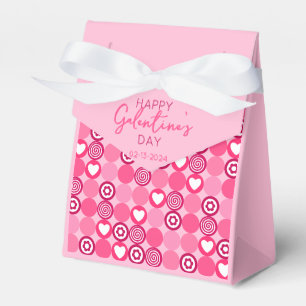 Ballotins Cute Galentine's Day Coeur rose et Motif de fleurs