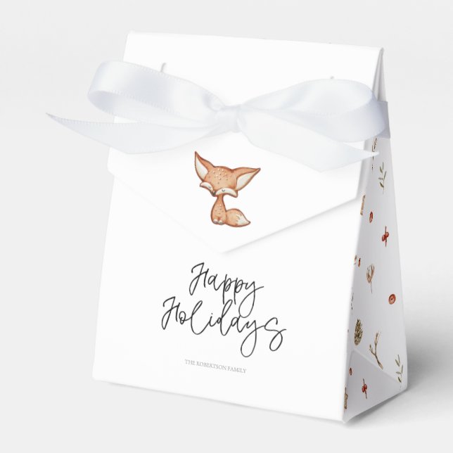 Ballotins Cute Gingerbread Fox Ballotin de vacances (Verso)