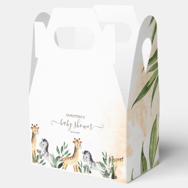 Ballotins Cute Giraffe, Baby shower Feuille Zebra (Ouvert)