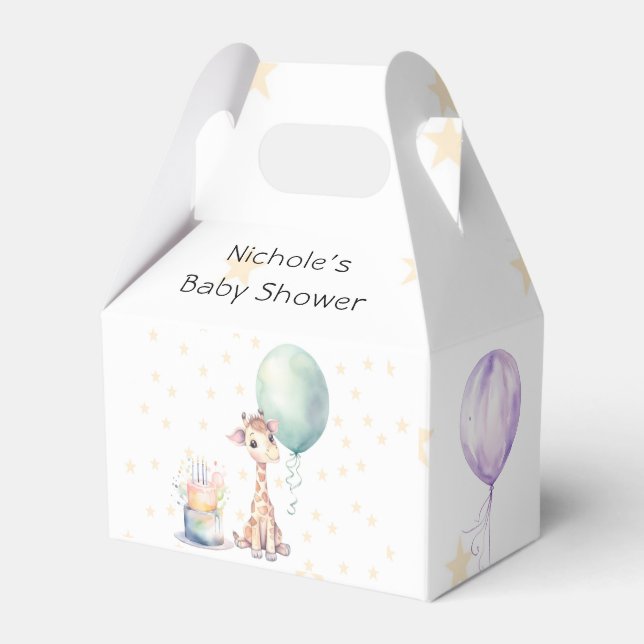 Ballotins Cute Giraffe Cake Balloon 1er. Fête d'anniversaire (Verso)