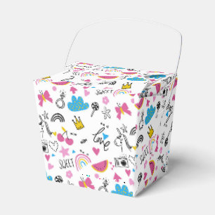 Ballotins Cute Girly Whimsical Arc-en-ciel coloré Illustré