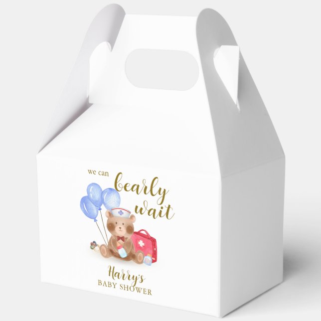 Ballotins Cute infirmière docteur Teddy Bear Baby shower de  (Verso)