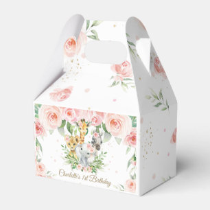 Ballotins Cute Jungle Animaux Safari Rose Merci Floral