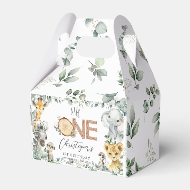 Ballotins Cute Jungle Animaux Verdure Garçon Fille 1er anniv (Verso)