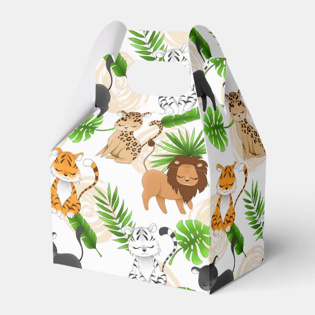 Ballotins Cute Jungle chats Variété d'animaux sauvages boîte (Verso)