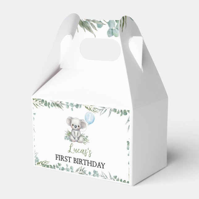 Ballotins Cute Koala Greenery Boy Anniversaire Ballotin (Verso)