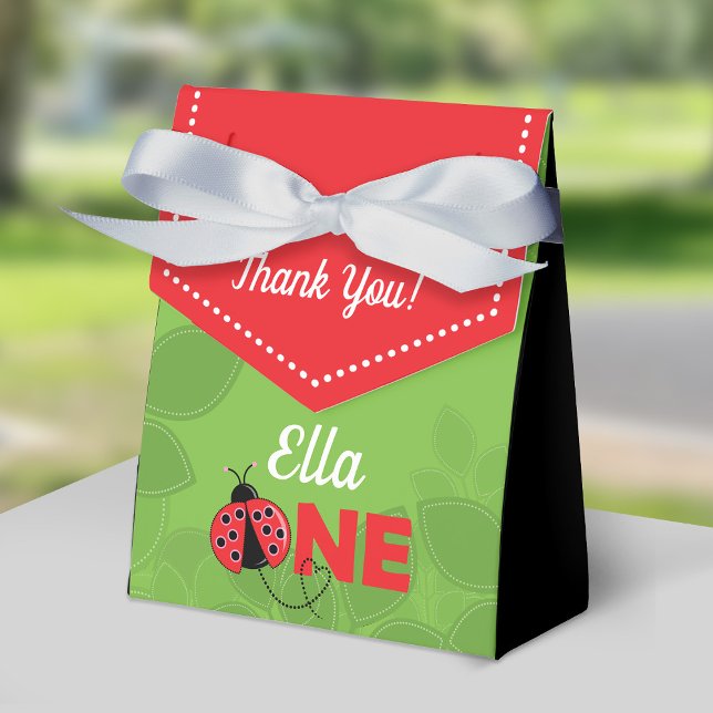 Ballotins Cute Ladybug 1er Anniversaire Fête Boîte de Faveur (Créateur téléchargé)