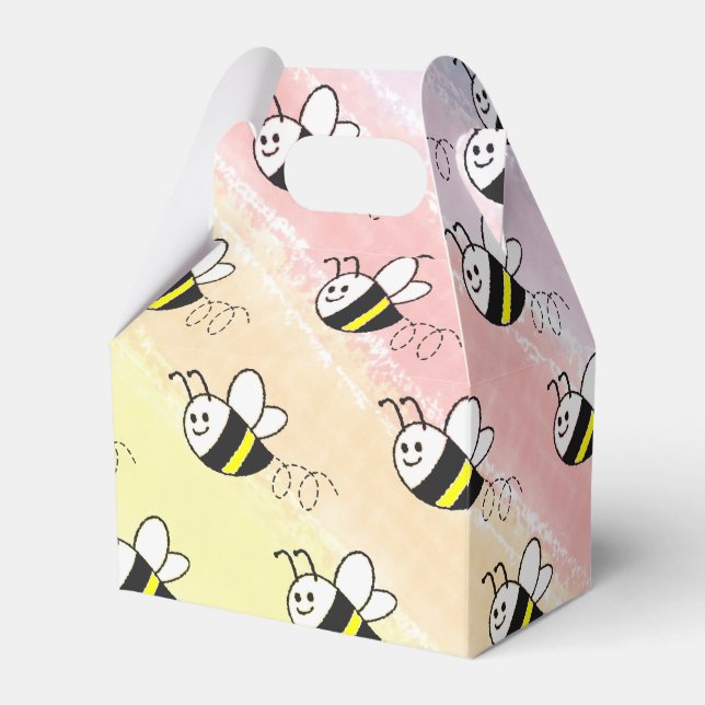 Ballotins Cute Little Bee Motif Baby shower aquarelle (Verso)